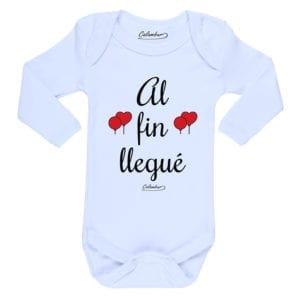 Ropa Bebe Body Calambur 100% algodón Moda Infantil Pilucho Al Fin Llegué