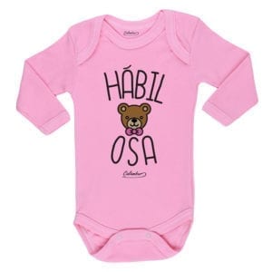 Ropa Bebe Body Calambur 100% algodón Moda Infantil Pilucho Hábil Osa