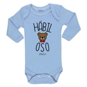 Ropa Bebe Body Calambur 100% algodón Moda Infantil Pilucho Hábil Oso