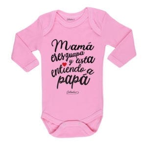 Ropa Bebe Body Calambur 100% algodón Moda Infantil Pilucho Mamá Eres Guapa Y Lista Entiendo A Papá