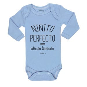 Ropa Bebe Body Calambur 100% algodón Moda Infantil Pilucho Niñito Perfecto Edición Limitada