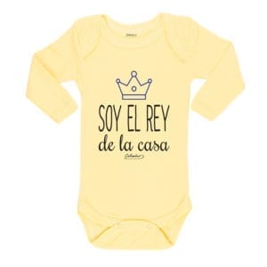 Ropa Bebe Body Calambur 100% algodón Moda Infantil Pilucho Soy El Rey De La Casa