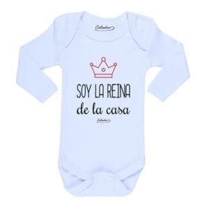 Ropa Bebe Body Calambur 100% algodón Moda Infantil Pilucho Soy La Reina De La Casa