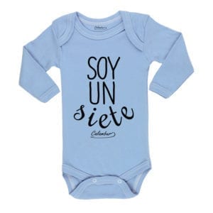 Ropa Bebe Body Calambur 100% algodón Moda Infantil Pilucho Soy Un Siete