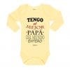 Ropa Bebe Body Calambur 100% algodón Moda Infantil Pilucho Tengo El Mejor Papá Del Mundo Entero