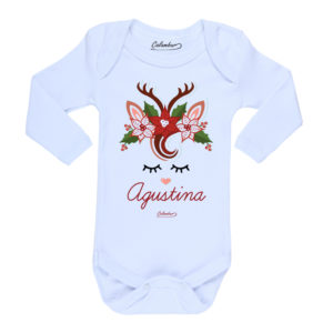 Ropa Bebe Body Calambur 100% algodón Moda Infantil Pilucho Ciervo Nombre Personalizado
