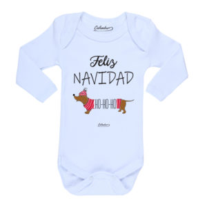 Ropa Bebe Body Calambur 100% algodón Moda Infantil Pilucho Feliz Navidad HO-HO-HO