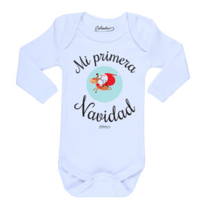 Ropa Bebe Body Calambur 100% algodón Moda Infantil Pilucho Mi Primera Navidad