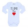 Ropa Bebe Body Calambur 100% algodón Moda Infantil Pilucho Te Amo Tía