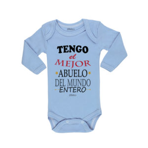 Ropa Bebe Body Calambur 100% algodón Moda Infantil Pilucho Tengo El Mejor Abuelo Del Mundo Entero