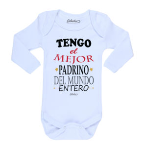 Ropa Bebe Body Calambur 100% algodón Moda Infantil Pilucho Tengo El Mejor Padrino Del Mundo Entero