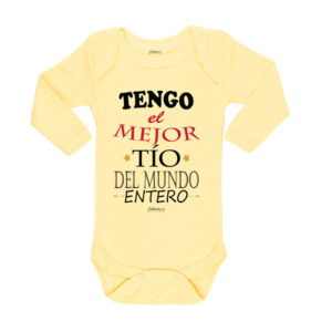 Ropa Bebe Body Calambur 100% algodón Moda Infantil Pilucho Tengo El Mejor Tío Del Mundo Entero