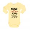 Ropa Bebe Body Calambur 100% algodón Moda Infantil Pilucho Tengo Los Mejores Papás Del Mundo Entero