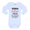 Ropa Bebe Body Calambur 100% algodón Moda Infantil Pilucho Tengo Los Mejores Tíos Del Mundo Entero