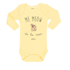 Ropa Bebe Body Calambur 100% algodón Moda Infantil Pilucho Me Meow De La Risa