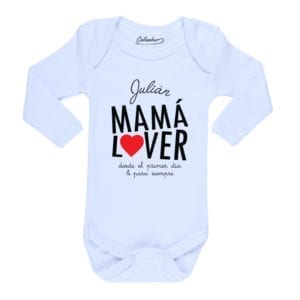 Ropa Bebe Body Calambur 100% algodón Moda Infantil Pilucho Mamá Lover Nombre Personalizado