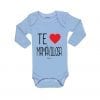 Ropa Bebe Body Calambur 100% algodón Moda Infantil Pilucho Te Amo Mamávillosa