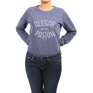 Polerón Mujer Calambur 100% algodón Mensaje Divertido Estampado Alegar Es Mi Pasión