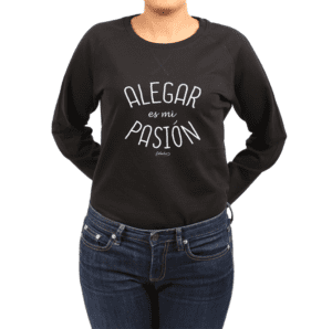 Polerón Mujer Calambur 100% algodón Mensaje Divertido Estampado Alegar Es Mi Pasión