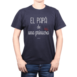 Polera Hombre Calambur 100% algodón Mensaje Divertido Estampado El Papá De Una Princesa