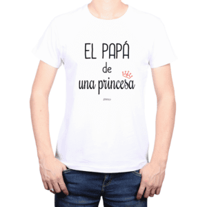 Polera Hombre Calambur 100% algodón Mensaje Divertido Estampado El Papá De Una Princesa