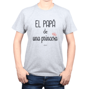 Polera Hombre Calambur 100% algodón Mensaje Divertido Estampado El Papá De Una Princesa