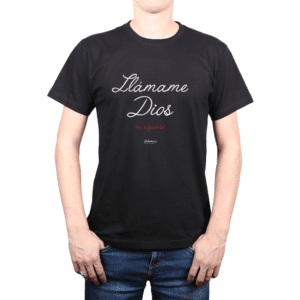 Polera Hombre Calambur 100% algodón Mensaje Divertido Estampado Llámame Dios