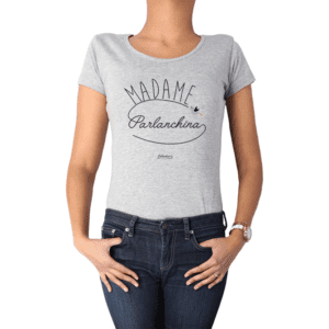 Polera Mujer Calambur 100% algodón Mensaje Divertido Estampado Madame Parlanchina