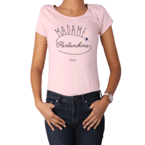 Polera Mujer Calambur 100% algodón Mensaje Divertido Estampado Madame Parlanchina