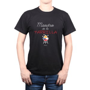 Polera Hombre Calambur 100% algodón Mensaje Divertido Estampado Maestro De La Parrilla