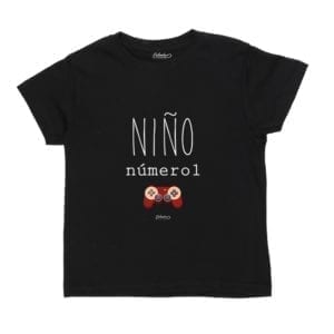 Polera Niño Calambur 100% algodón Mensaje Divertido Niño Número 1
