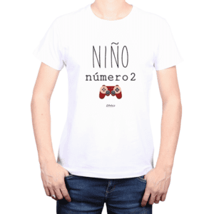 Polera Hombre Calambur 100% algodón Mensaje Divertido Estampado Niño Número 2
