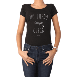 Polera Mujer Calambur 100% algodón Mensaje Divertido Estampado No Puedo Tengo Cueca
