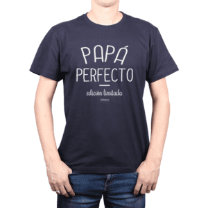 Polera Hombre Calambur 100% algodón Mensaje Divertido Estampado Papá Perfecto Edición Limitada