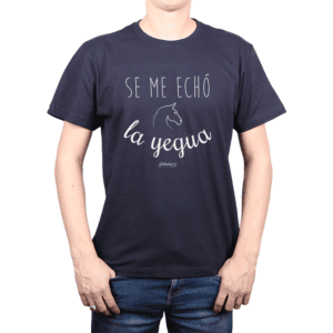 Polera Hombre Calambur 100% algodón Mensaje Divertido Estampado Se Me Echó La Yegua
