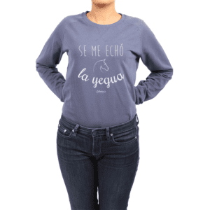 Polerón Mujer Calambur 100% algodón Mensaje Divertido Estampado Se Me Echó La Yegua