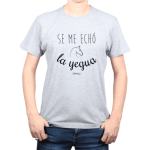 Polera Hombre Calambur 100% algodón Mensaje Divertido Estampado Se Me Echó La Yegua