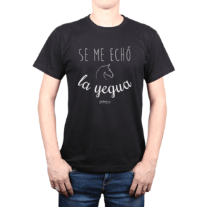 Polera Hombre Calambur 100% algodón Mensaje Divertido Estampado Se Me Echó La Yegua