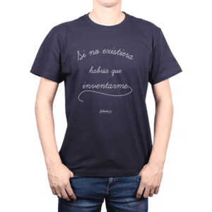 Polera Hombre Calambur 100% algodón Mensaje Divertido Estampado Si No Existiera Habría Que Inventarme