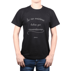 Polera Hombre Calambur 100% algodón Mensaje Divertido Estampado Si No Existiera Habría Que Inventarme