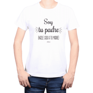 Polera Hombre Calambur 100% algodón Mensaje Divertido Estampado Soy Tu Padre