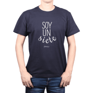 Polera Hombre Calambur 100% algodón Mensaje Divertido Estampado Soy Un Siete