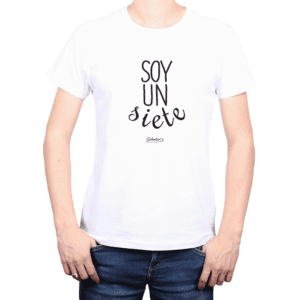 Polera Hombre Calambur 100% algodón Mensaje Divertido Estampado Soy Un Siete