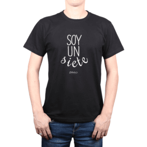 Polera Hombre Calambur 100% algodón Mensaje Divertido Estampado Soy Un Siete