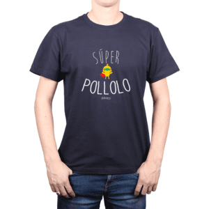 Polera Hombre Calambur 100% algodón Mensaje Divertido Estampado Súper Pollolo