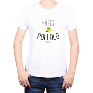 Polera Hombre Calambur 100% algodón Mensaje Divertido Estampado Súper Pollolo