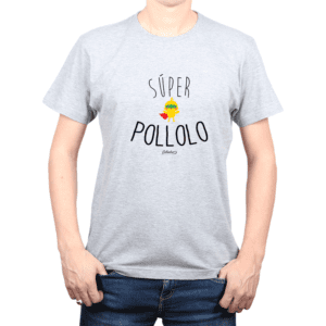Polera Hombre Calambur 100% algodón Mensaje Divertido Estampado Súper Pollolo