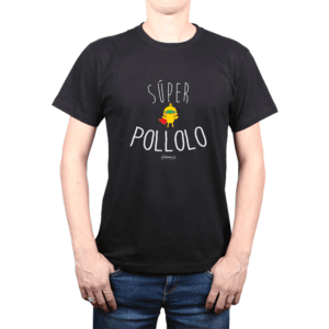 Polera Hombre Calambur 100% algodón Mensaje Divertido Estampado Súper Pollolo