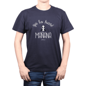 Polera Hombre Calambur 100% algodón Mensaje Divertido Estampado Ya Lo Haré Mañana