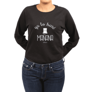 Polerón Mujer Calambur 100% algodón Mensaje Divertido Estampado Ya Lo Haré Mañana